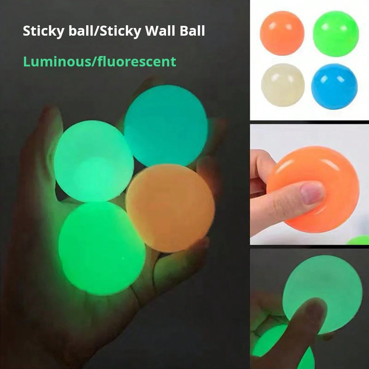 Glow Sticky Balls – Fun Squeeze Fidget Set