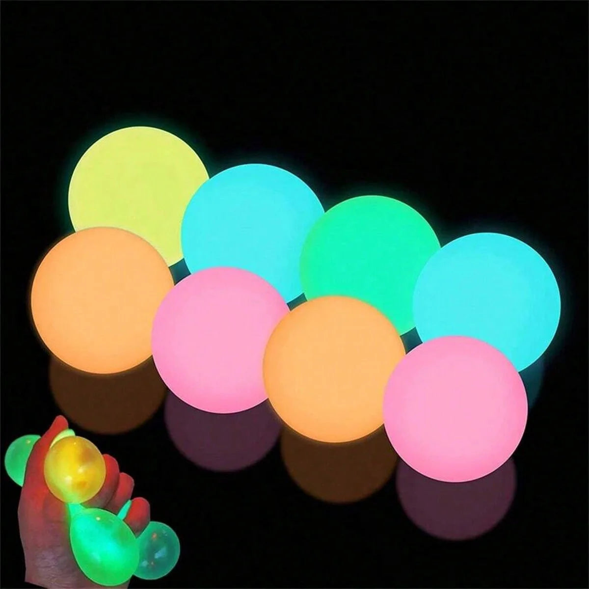 Glow Sticky Balls – Fun Squeeze Fidget Set